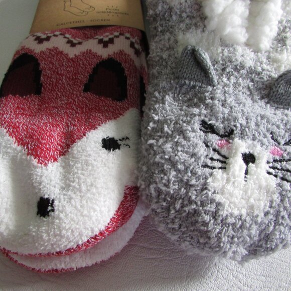 Fun and Cozy Slipper Socks - 3 Pairs - NEW - Picture 4 of 14